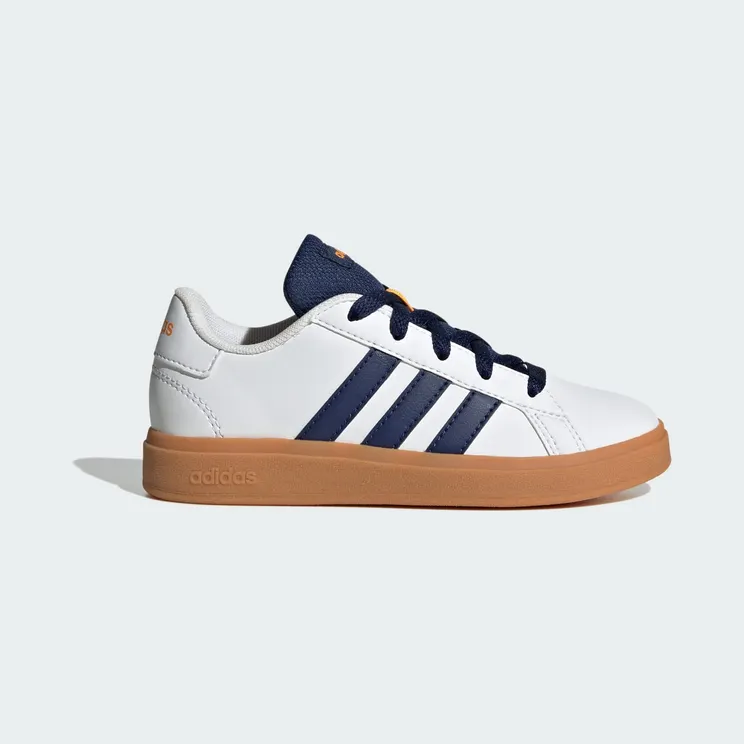 adidas Grand Court Lifestyle Tennis Lace-up “Cloud White / Dark Blue / Gum” (JI0969)