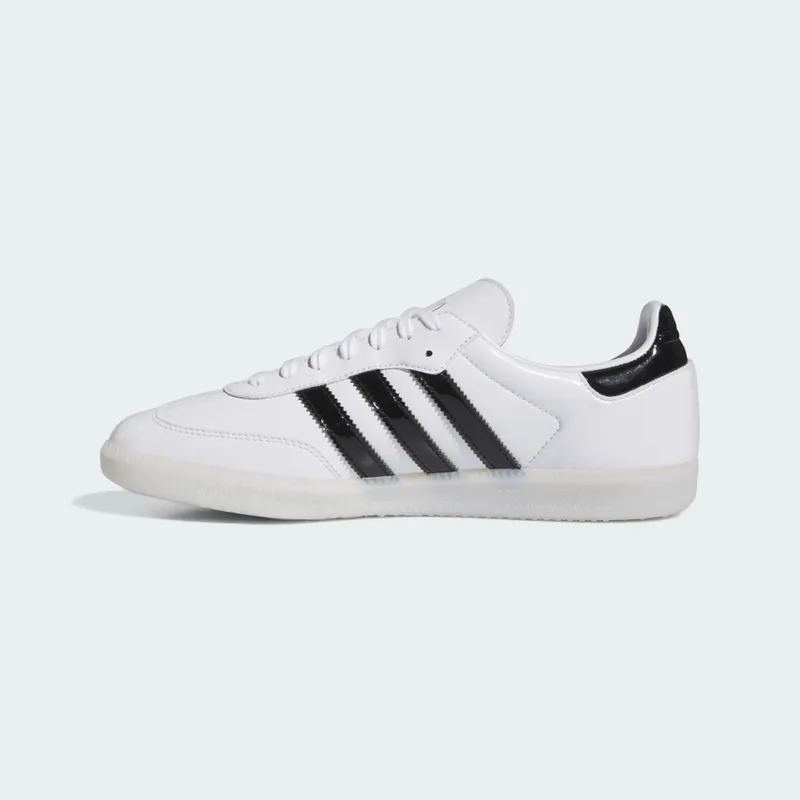 Adidas Dill Samba Patent Leather Cloud White / Core Black / Gold Metallic (IE5158)
