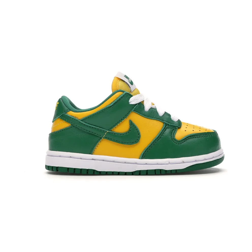 Nike Dunk Low Brazil 2020 (TD) Varsity Maize/Pine Green-White (CW7375-700)