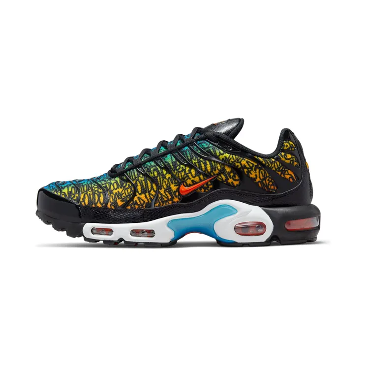 Nike TN Air Max Plus Graffiti – “Black / Photo Blue / Tour Yellow / Team Orange” (DX2665-001)