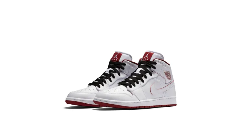 Jordan 1 Retro Mid White Gym Red Black White/Gym Red-Black (554724-103)