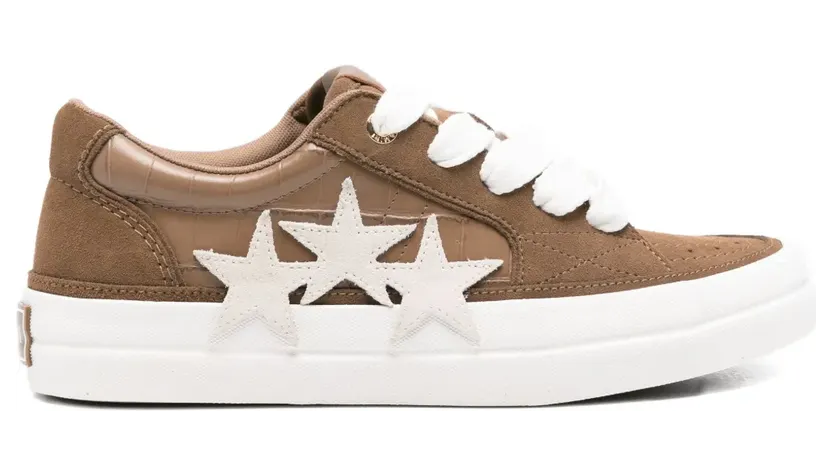Amiri Suède verfraaid met ster “Brown” (AMFOSR1182)