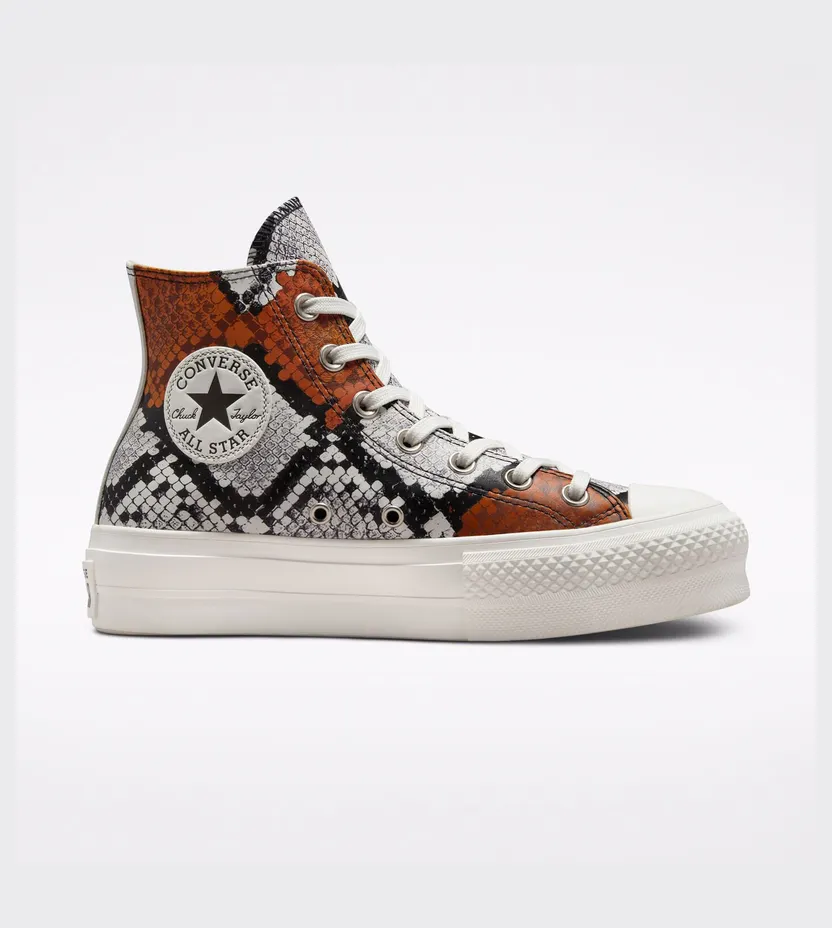 Converse Authentic Glam Platform Chuck Taylor All Star Vintage White/zwart/oranje (573082C)