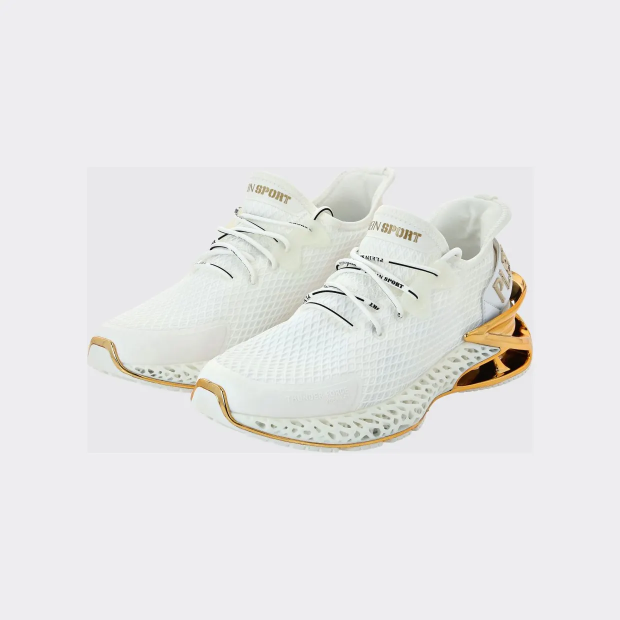 Plein Sport Thunder Force Gen. X-01 Mesh Low-Top Sneakers White 1 (FABSUSC0335PTE003N0116)