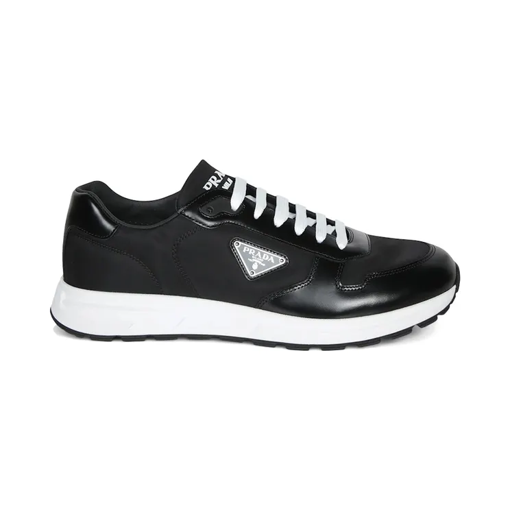 Prada Prax 01 Re-Nylon Brushed Leather Sneakers Black (2EE443_3LF5_F0632)