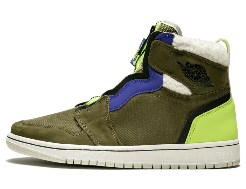 Air Jordan 1 High Zip Up Olive Flak Volt (AV3723-300)