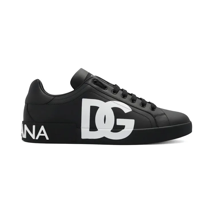 Dolce & Gabbana Portofino Low DG Logo Print Black White (CS1772 AC330 8B956)