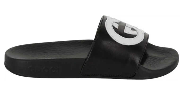 Gucci Slide Interlocking G Black White (662215-0R0F0-1071)
