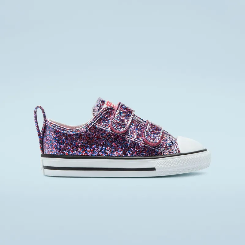 Converse Coated Glitter Easy-On Chuck Taylor All Star Low Top Bold Pink/white/black (770178C)