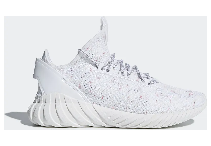 adidas Tubular Doom Sock White Grey Burgundy