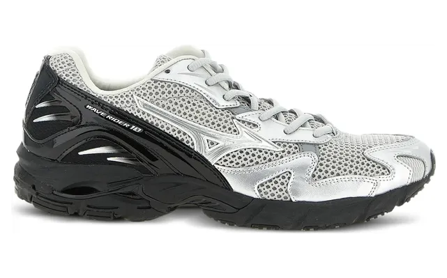 Mizuno Wave Rider 10 Lace-up “Silver/Black” (D1GA2616 02)