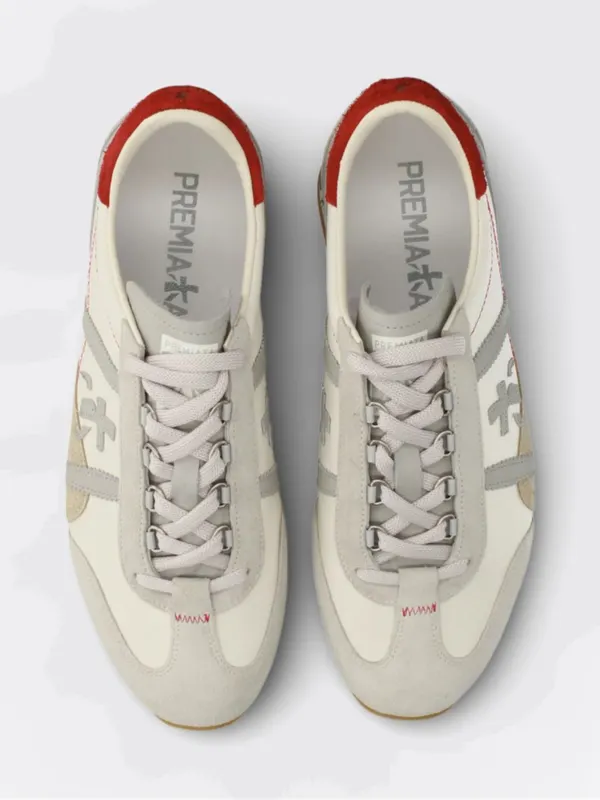 Premiata Jackyx Leather and Suede Bicolor Sneakers White 1 (JACKYXD8225) (3)