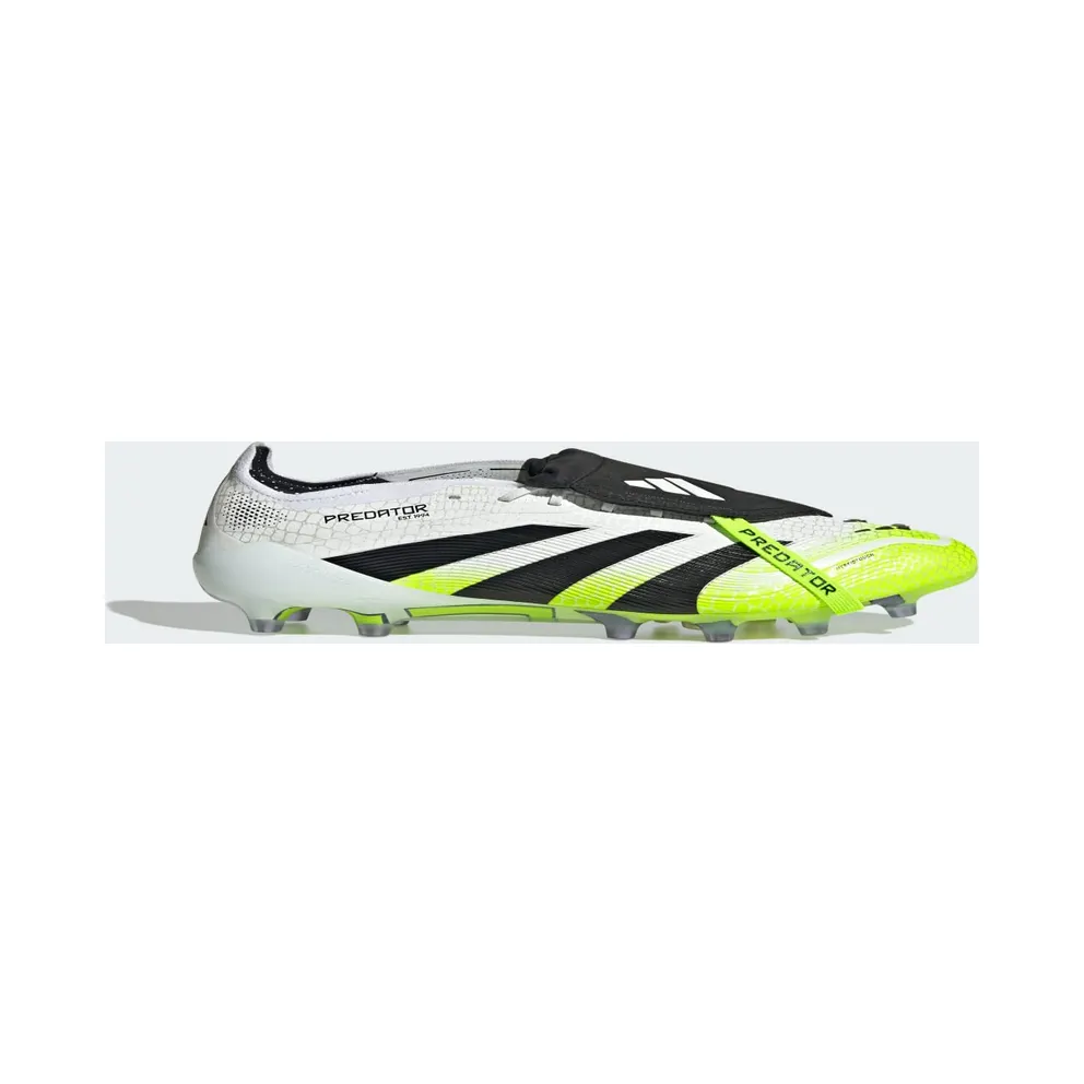 adidas Predator Elite Fold-over Tongue Artificial Grass Boots “Cloud White / Core Black / Lucid Lemon” (JS0945)
