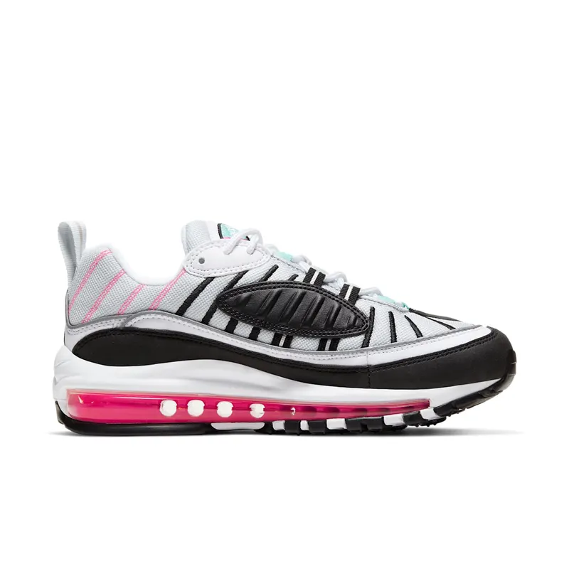 Nike Air Max 98 South Beach (W) Pure Platinum/Black-Pink Blast-Aurora Green (AH6799-065)