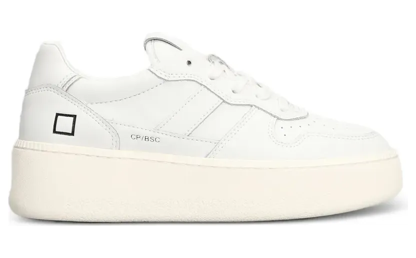 D.A.T.E. Court platform leather sneakers – Weiß (W451CPBAWH)