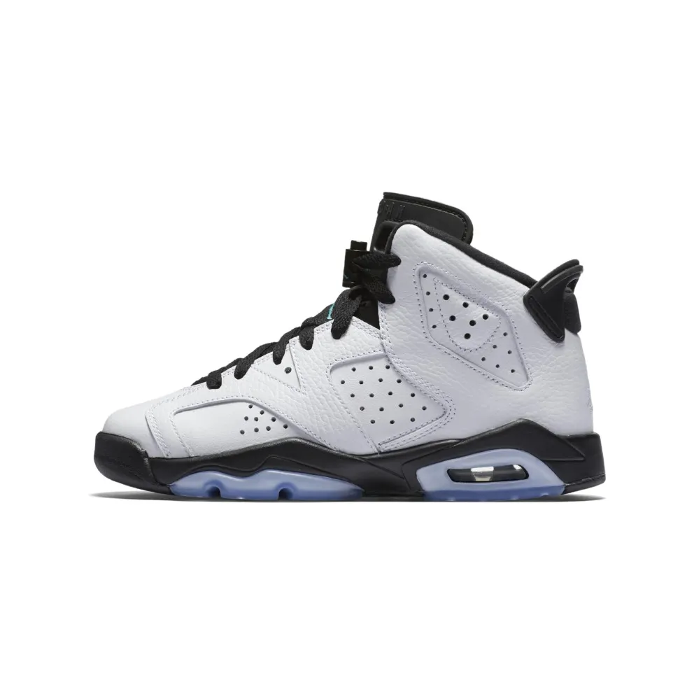 Jordan 6 Retro White Jade Black (GS) White/White-Hyper Jade-Black (384665-122)