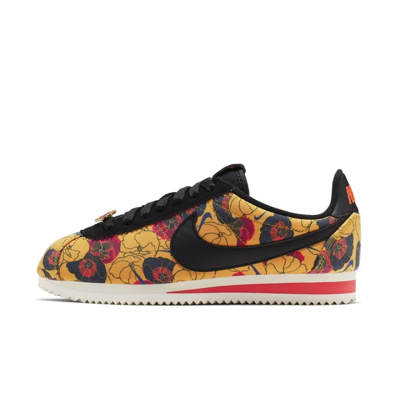Nike Classic Cortez LX Floral Pack Gold (W) University Gold/Black-Bright Crimson (AV1338-700)