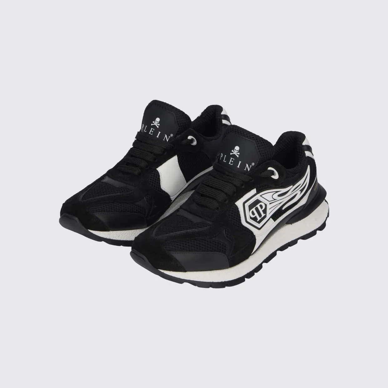 Philipp plein Leather and Mesh Sneakers White 1 (SAFSMSC4074PLE022N0102)