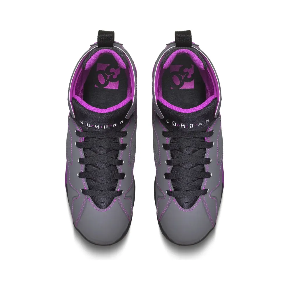 Jordan 7 Retro Valentine’s Day 2015 (GS) Dark Grey/White-Black-Fuchsia Flash (705417-016)