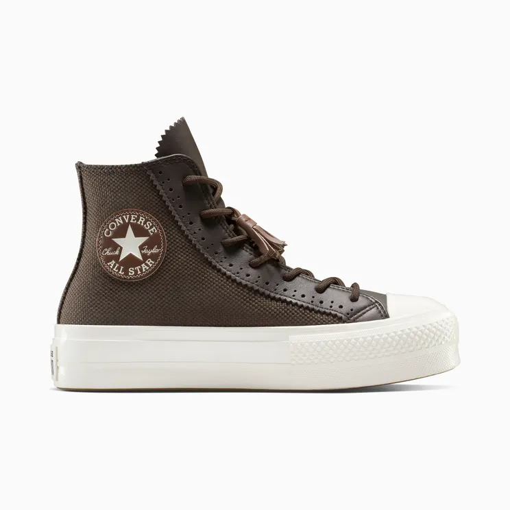 Converse Chuck Taylor All Star Lift Platform Tassels Fresh Brew/Egret/Bear Nap (A14242C)