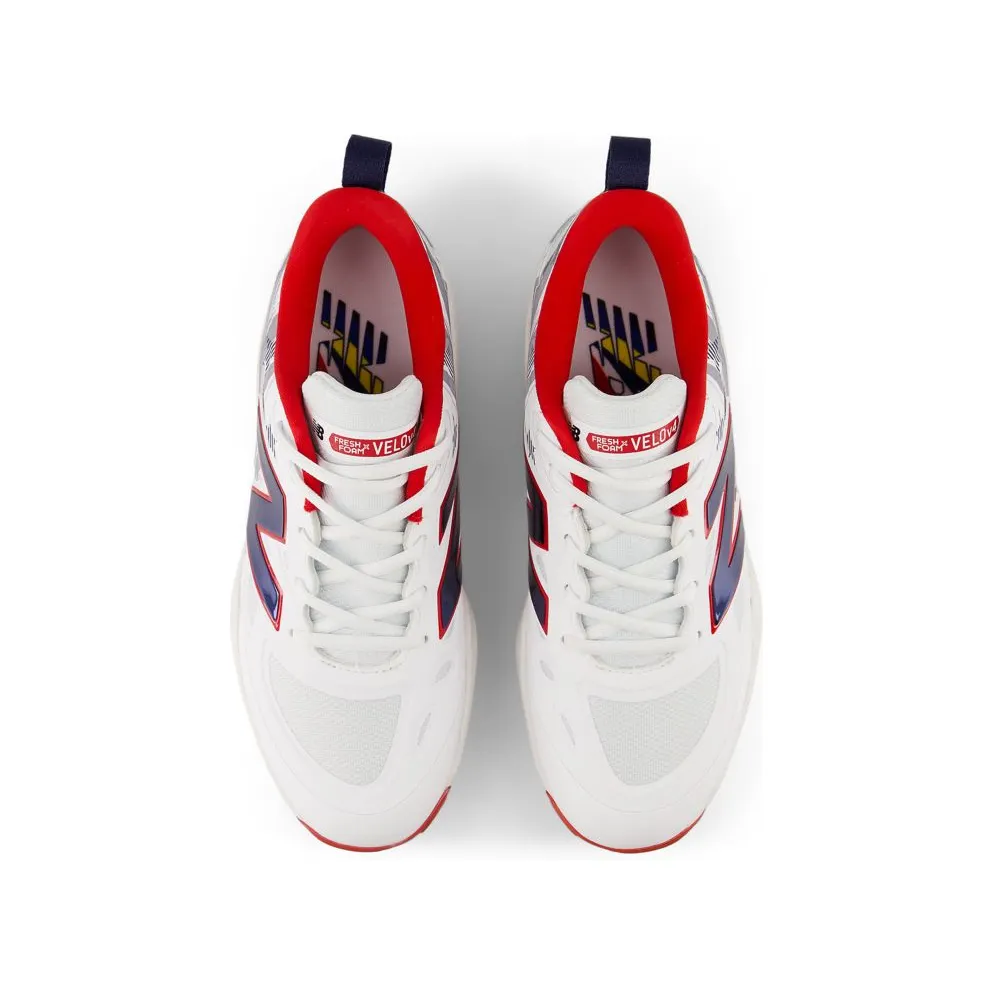 New Balance Fresh Foam X Velo v4 International Baseball Pack White Red (WVELO5CX)