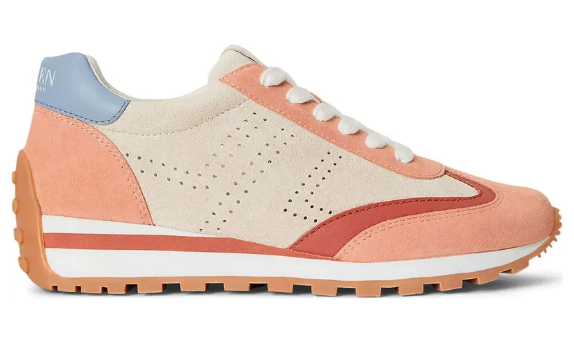 Lauren-ftw sneaker Sand / Lichtblauw / Abrikoos / Kersrood (802P15840-003)