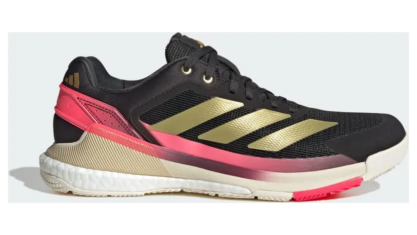 Adidas Crazyquick BOOST Padelschoenen Core Black / Gold Metallic / Solar Turbo (KJ1903)