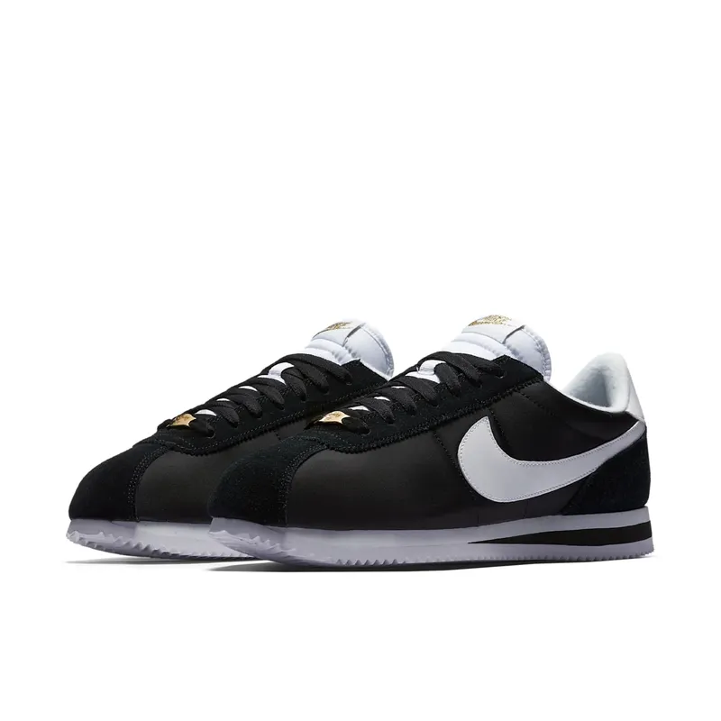 Nike Cortez Basic Nylon Compton Black/White-Metallic Gold (902804-001)