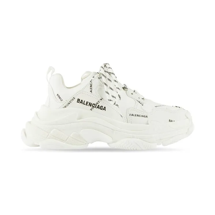 Balenciaga Triple S Allover Logo White (W)