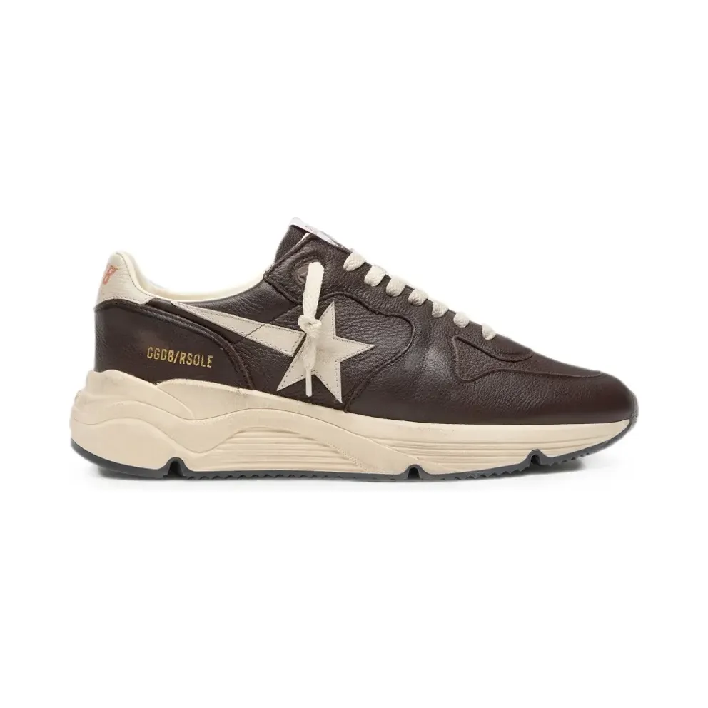 Golden Goose Laufsohle mit Zehen- und Spornstern aus Nappaleder und Absatz – Brown (GMF00126F008548)