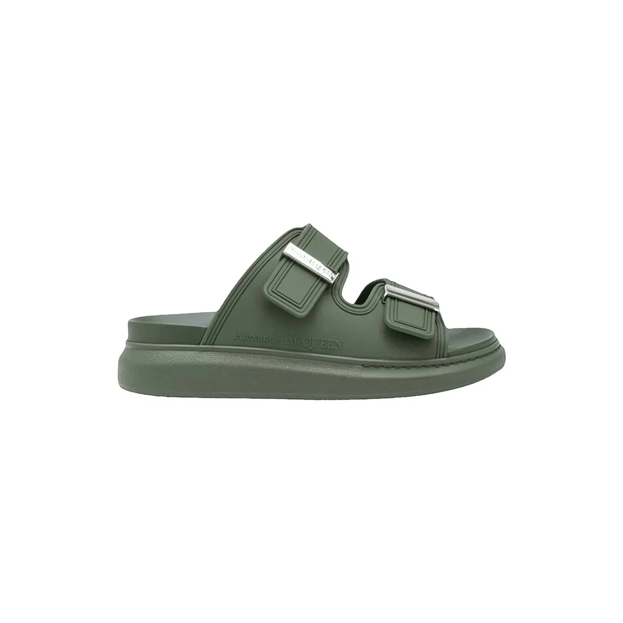 Alexander McQueen Hybrid Double Buckle Sandal Khaki (663563W4Q513084)