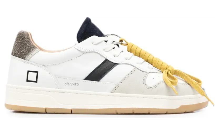 D.A.T.E. Court 2.0 Vintage logo-print panelled sneakers – White (M451C2VNWN)