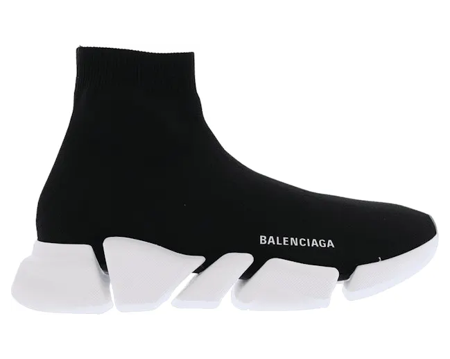 Balenciaga Speed 2.0 Black White Tansparent Sole (654020 W2DI2 1091)