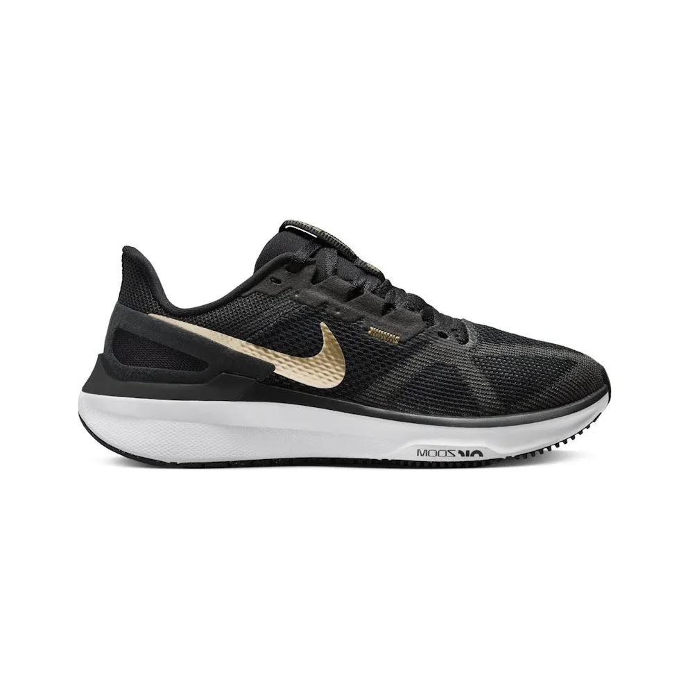 Nike Structure 25 Black White Dark Smoke Grey Metallic Gold (DJ7884-003)