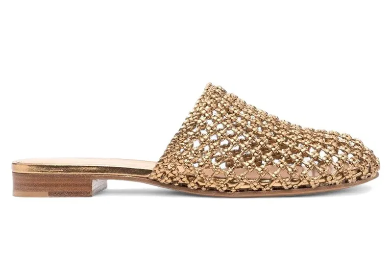 Ferragamo Ellas Knotted Leather Mules Green (01D440752557)