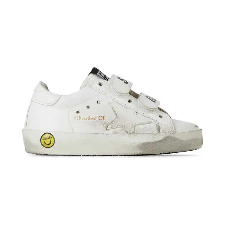 Golden Goose Baby White Old School Velcro Sneakers (GJF00111.F000419.10100)