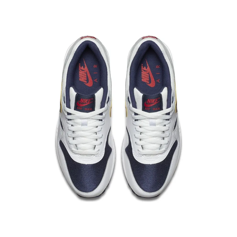 Nike Air Max 1 Essential Olympic (2015) White/Metallic Gold-Midnight Navy (537383-127)
