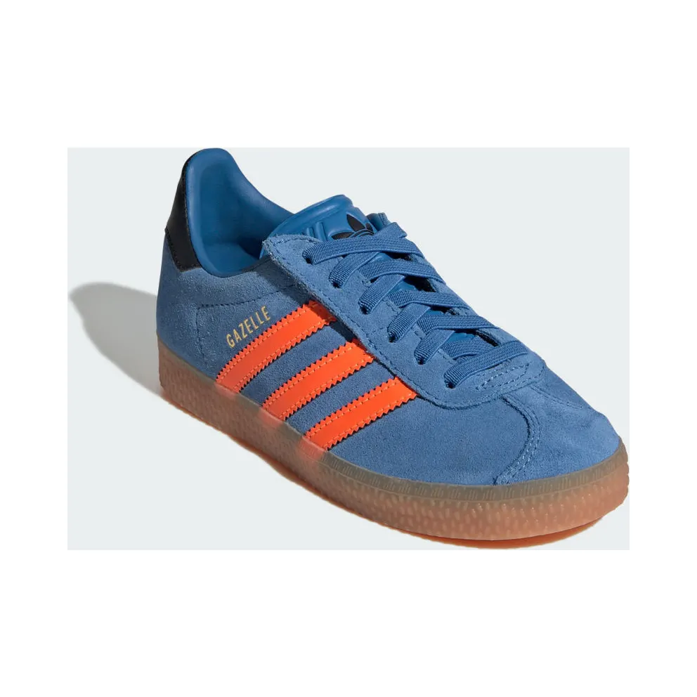 Adidas Gazelle Comfort Closure with Elastische Veters Kids Focus Blue / Solar Orange / Core Black (JQ7836)