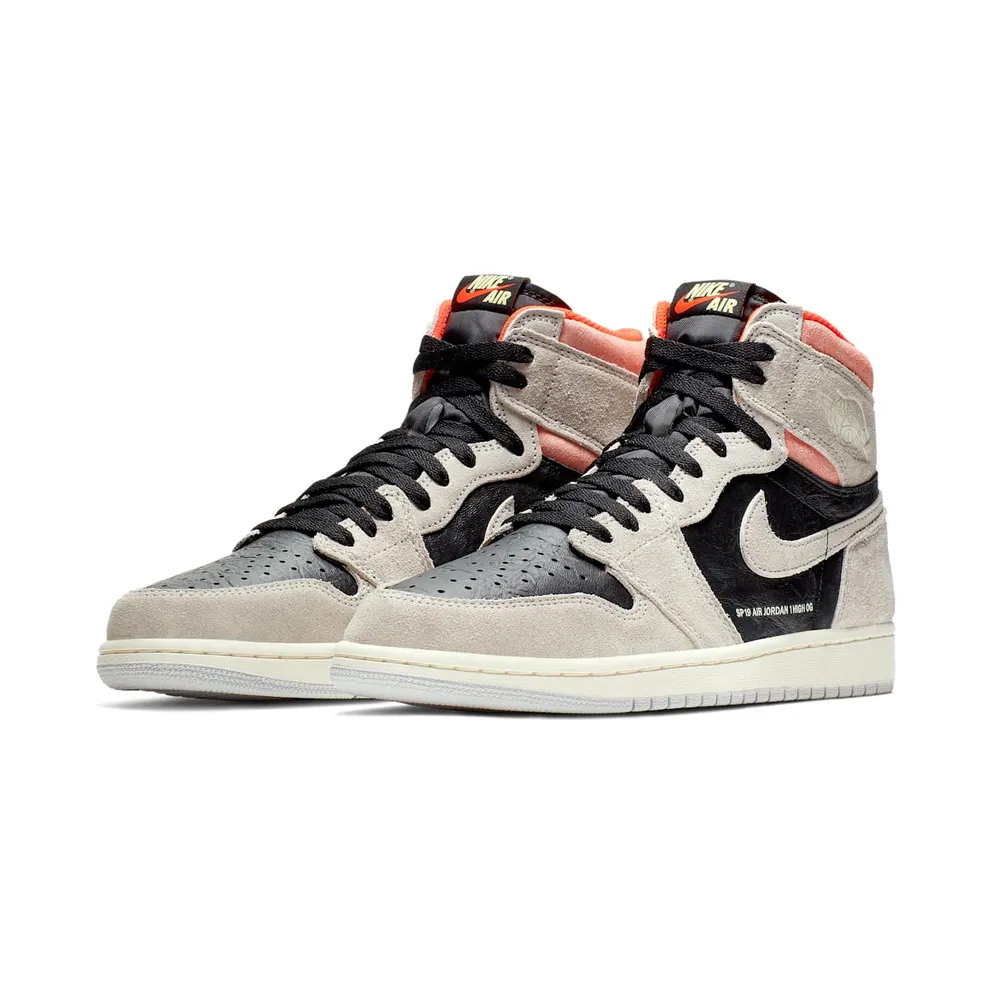 Air Jordan Nike AJ I 1 High Retro ‘Neutral Grey Hyper Crimson’ (2019) (555088-018)