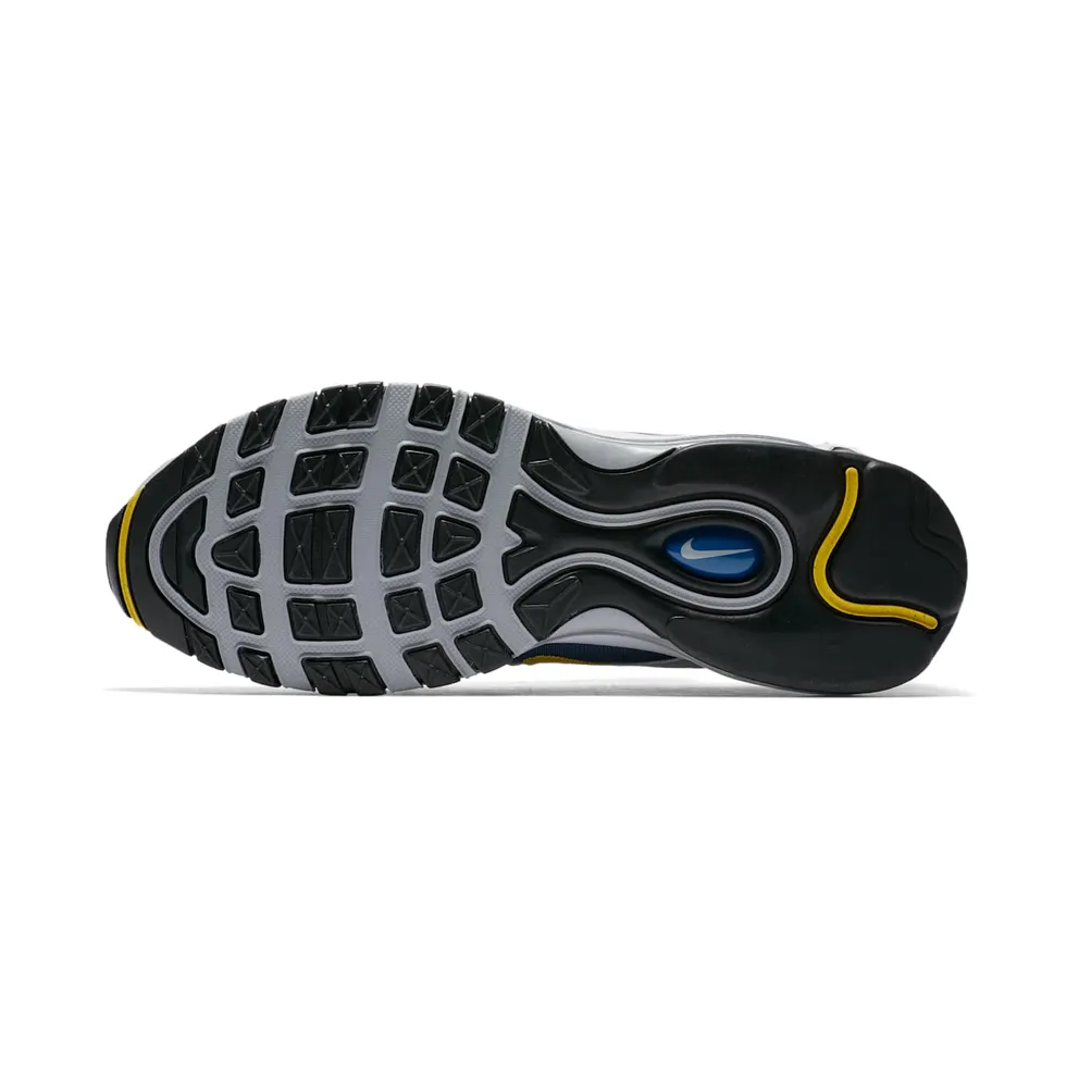 Nike Air Max 97 Michigan Wolf Grey/Tour Yellow-Gym Blue-White-Black (921826-006)