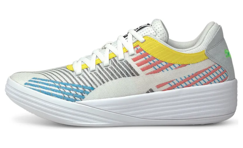 Puma Clyde All-Pro basketbalschoenen Wit/Blauw (194039-01)
