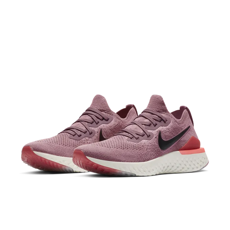 Nike Epic React Flyknit 2 Plum Dust (W) Plum Dust/Black-Ember Glow-Bleached Coral-Barely Grey (BQ8927-500)