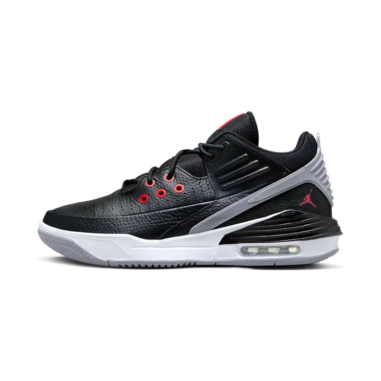 Jordan Max Aura 5 “Black / White / Cement Grey / University Red” (DZ4353-061)