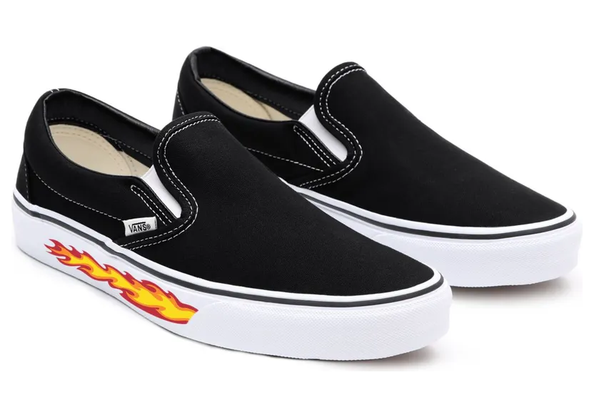VANS Gepersonaliseerde Kids Flame Slip-on Zwart (VN0A3CST090)