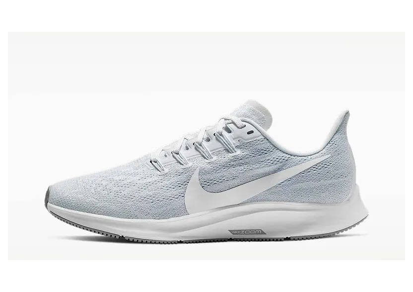 Nike Air Zoom Pegasus 36 “White / Half Blue / Wolf Grey” (AQ2210-100)