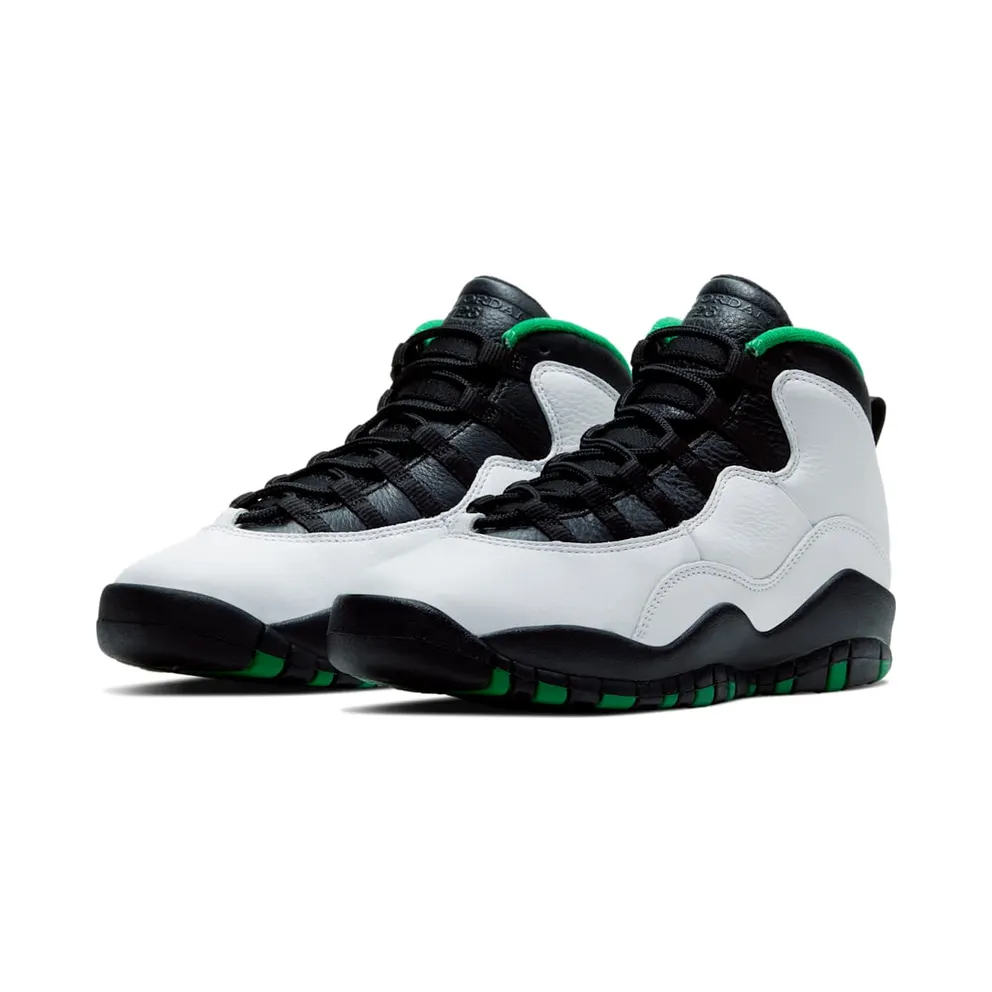 Jordan 10 Retro Seattle (GS) White/Black-Green-Yellow (310806-137)