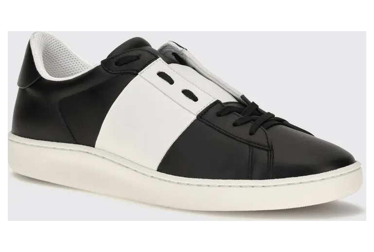 Valentino garavani Open Calf Leather Sneakers with VLogo Signature Black (S0N84BYA0NI)