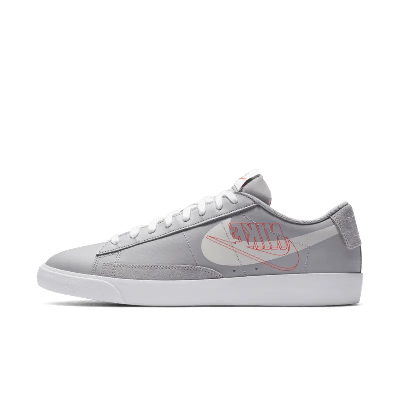 Nike Blazer Low Print Wolf Grey Sail Bright Crimson (DA4652-001)