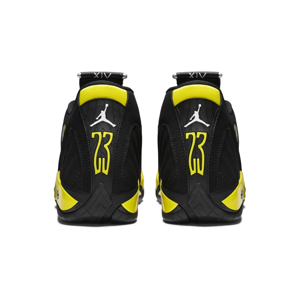 Jordan 14 Retro Thunder Black/Vibrant Yellow-White (487471-070)
