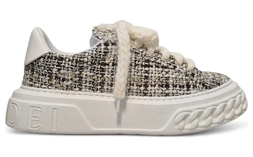 Casadei Off Road tweed-effect chunky-sole sneakers – Wit (2X128C0201C3093)